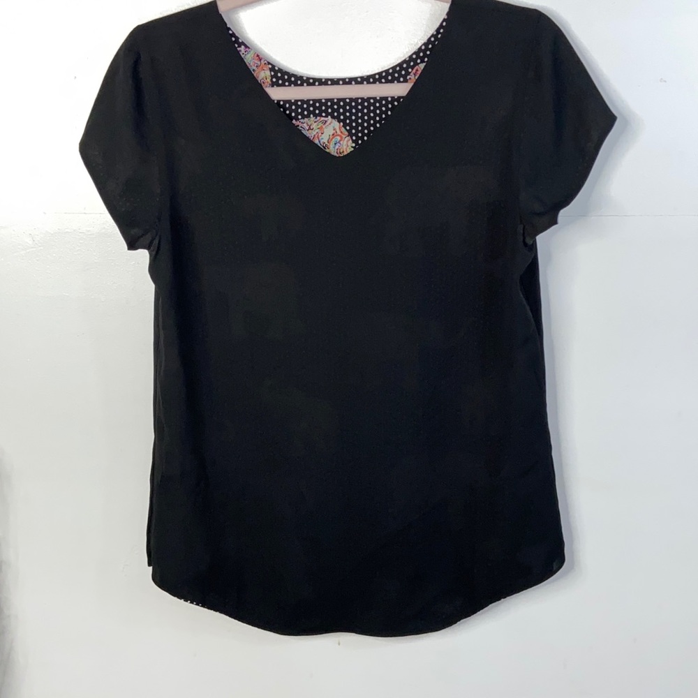 Chico’s Reversible Solid To Dot Elephant Print Tee - image 6